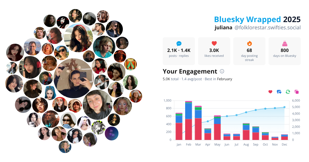 Your Bluesky Wrapped 2025 preview
