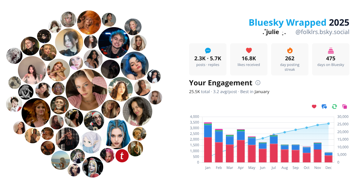 Your Bluesky Wrapped 2025 preview