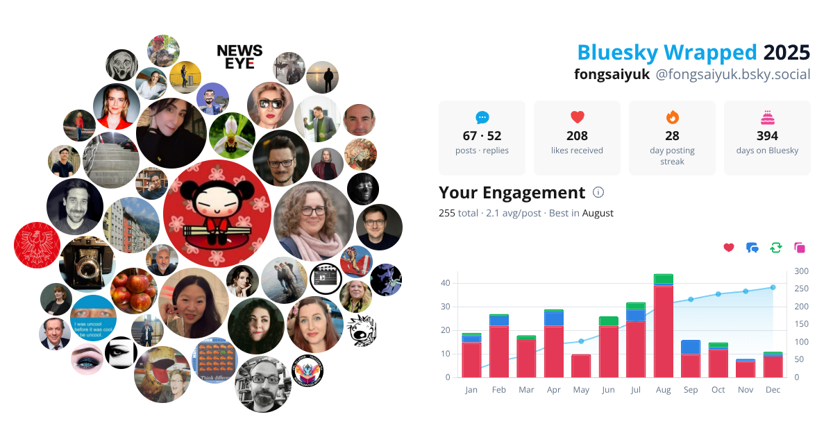 Your Bluesky Wrapped 2025 preview