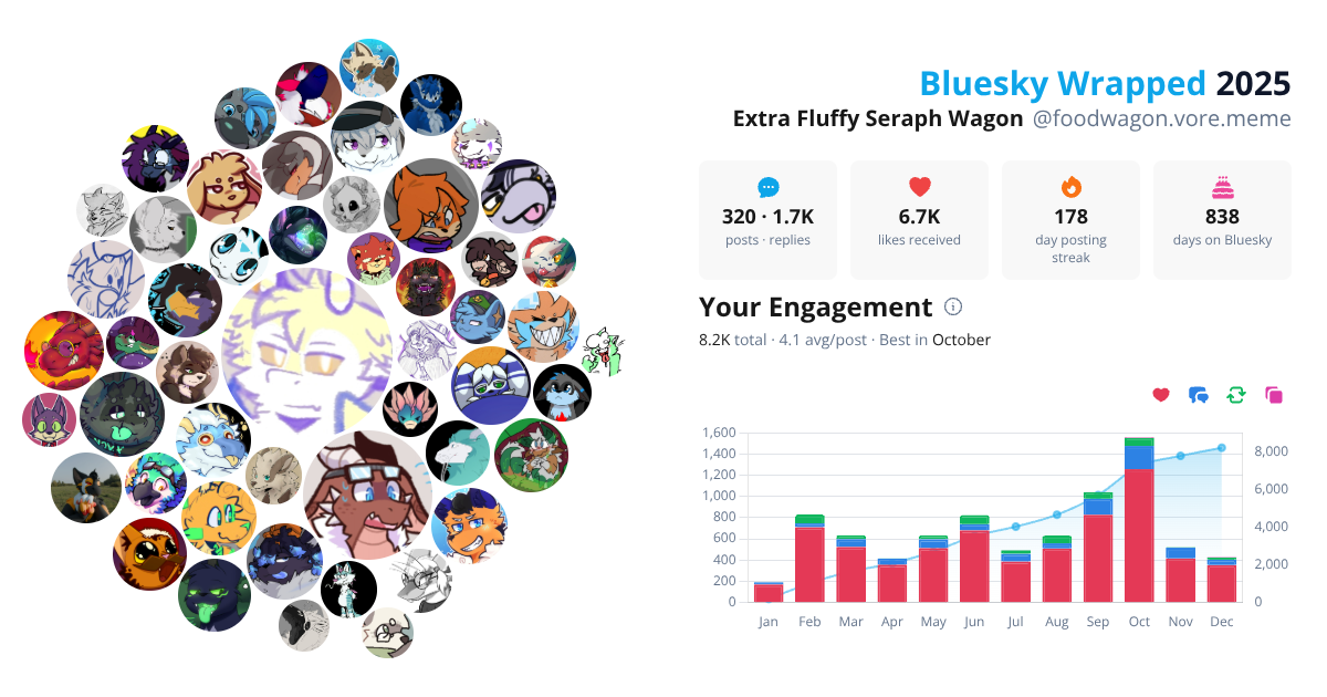 Your Bluesky Wrapped 2025 preview