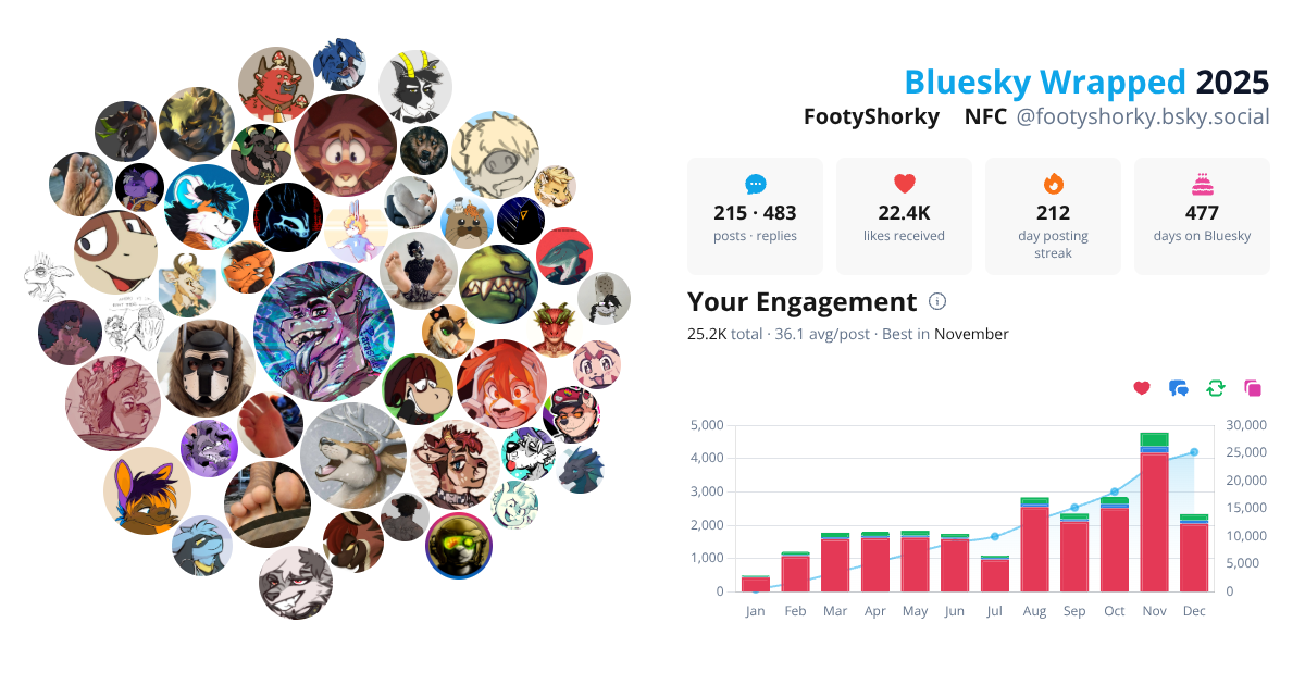 Your Bluesky Wrapped 2025 preview