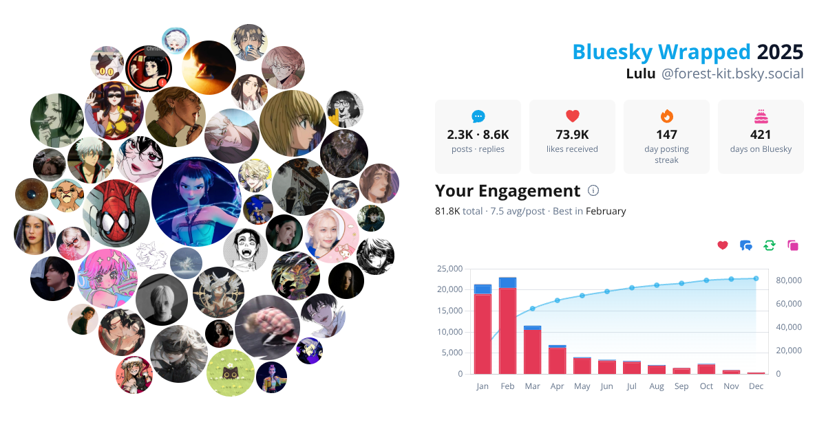 Your Bluesky Wrapped 2025 preview