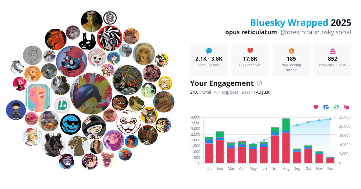 Your Bluesky Wrapped 2025 preview
