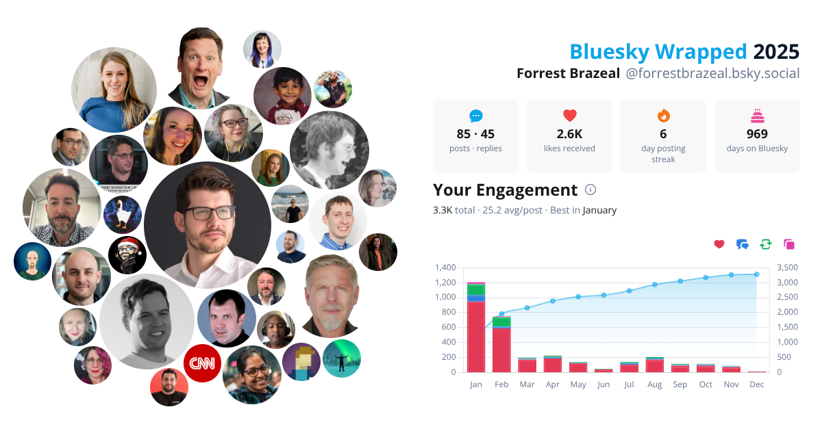 Your Bluesky Wrapped 2025 preview