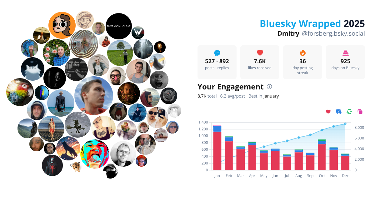 Your Bluesky Wrapped 2025 preview