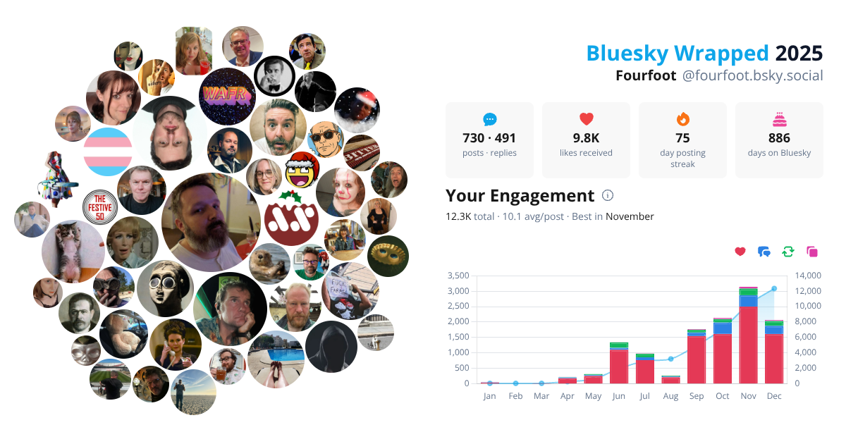 Your Bluesky Wrapped 2025 preview