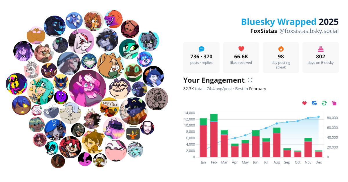 Your Bluesky Wrapped 2025 preview