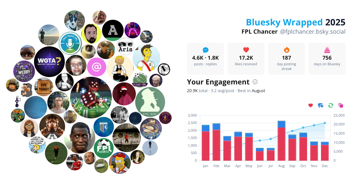 Your Bluesky Wrapped 2025 preview