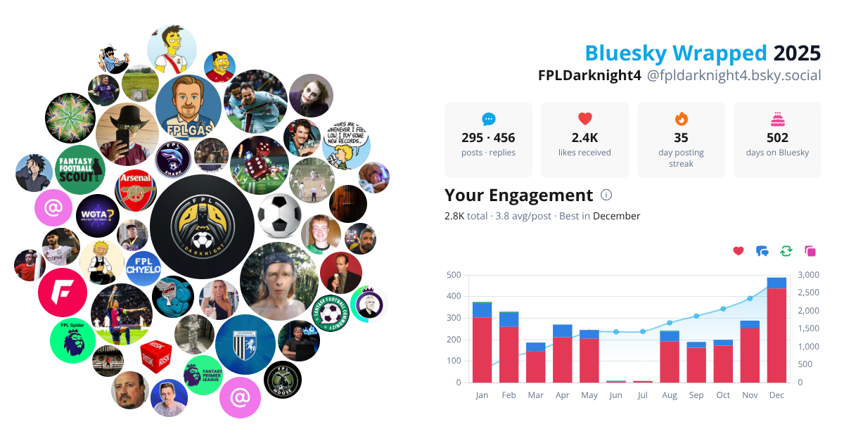 Your Bluesky Wrapped 2025 preview