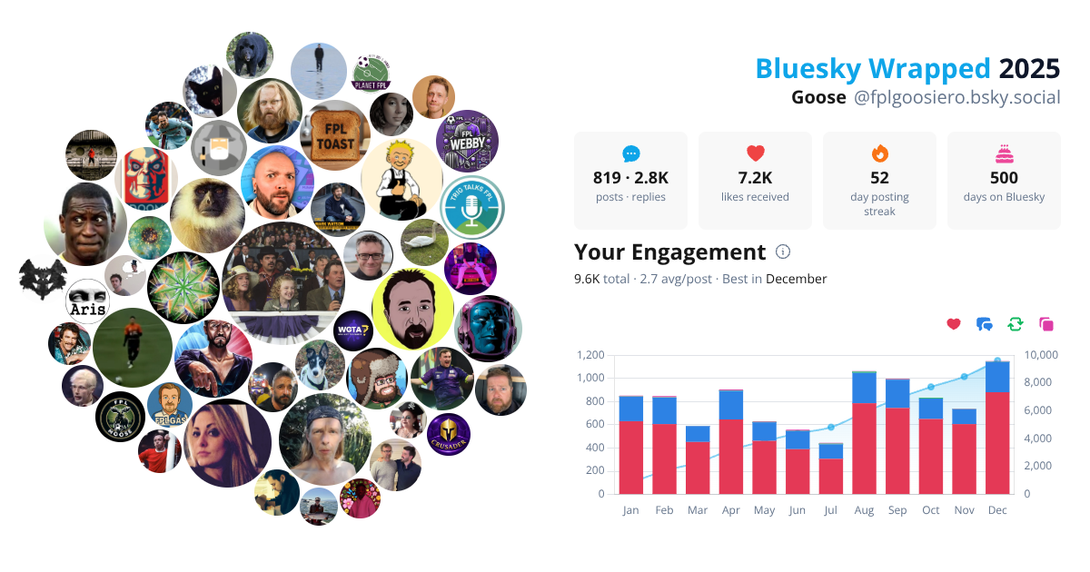 Your Bluesky Wrapped 2025 preview