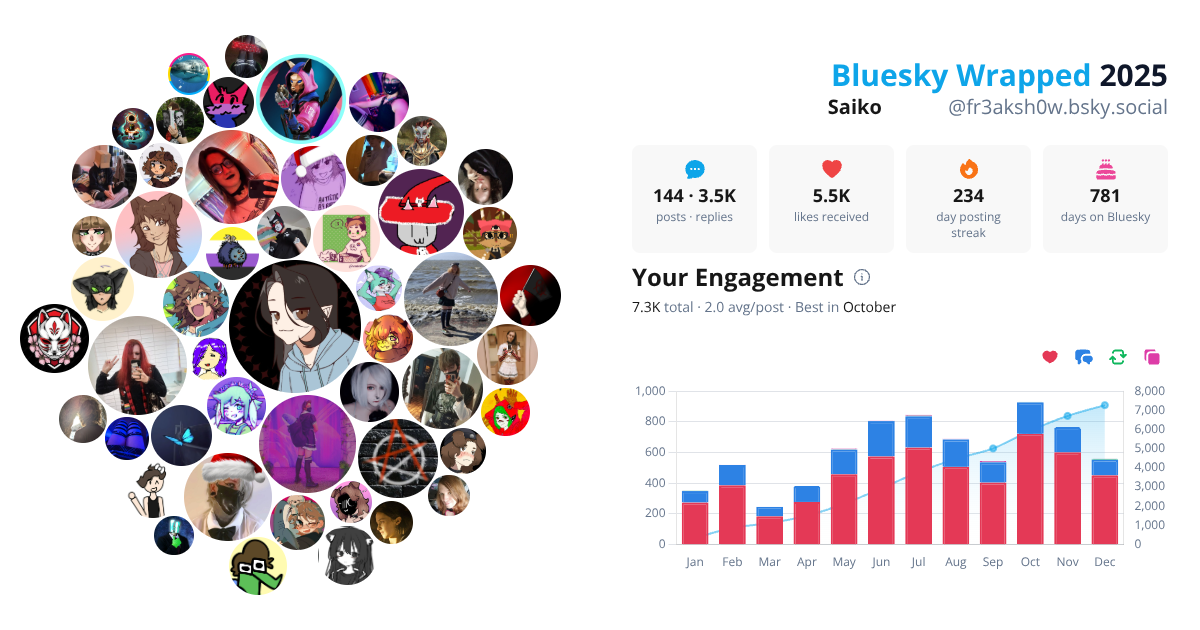 Your Bluesky Wrapped 2025 preview