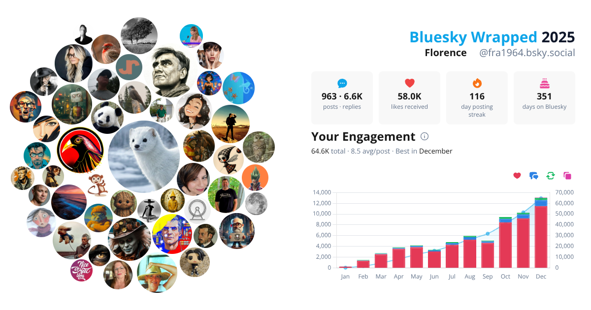 Your Bluesky Wrapped 2025 preview