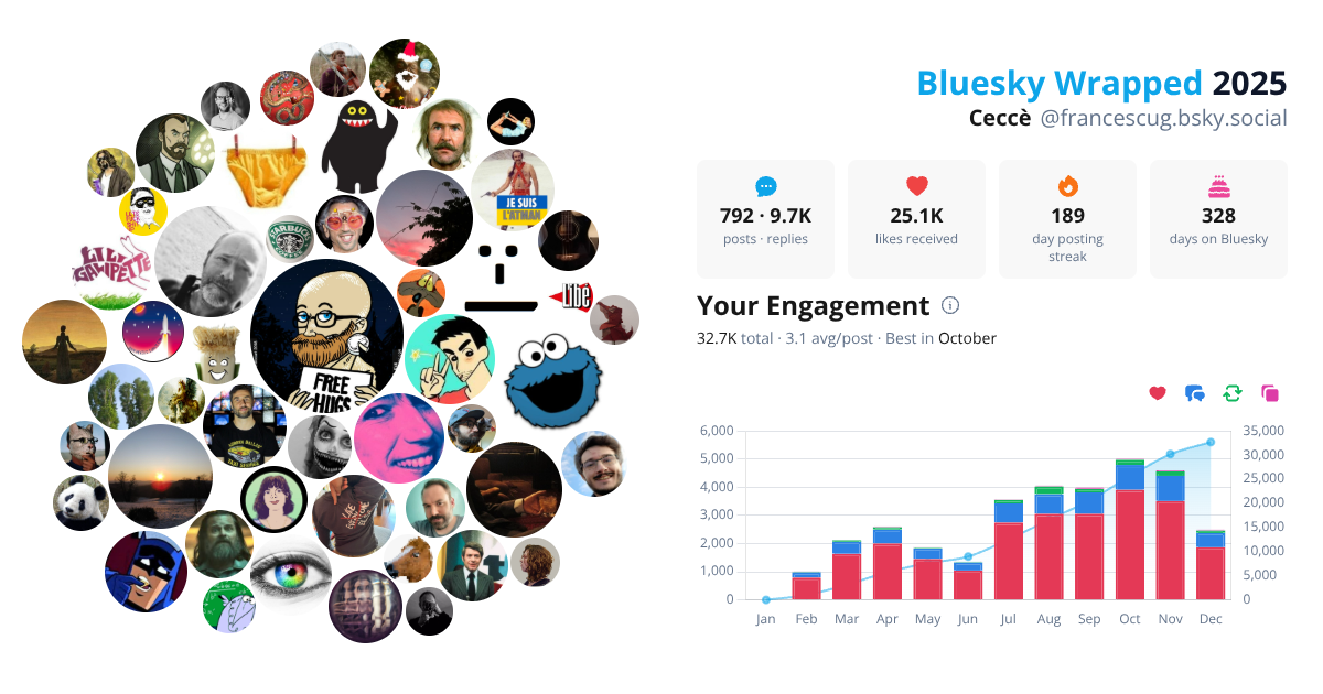 Your Bluesky Wrapped 2025 preview