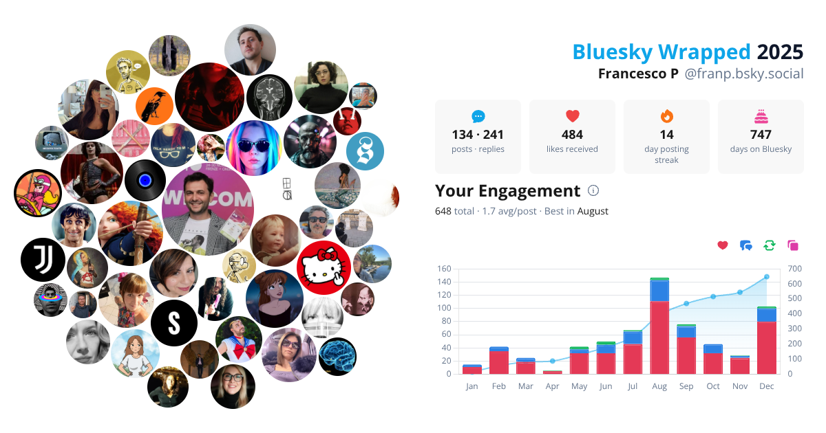 Your Bluesky Wrapped 2025 preview