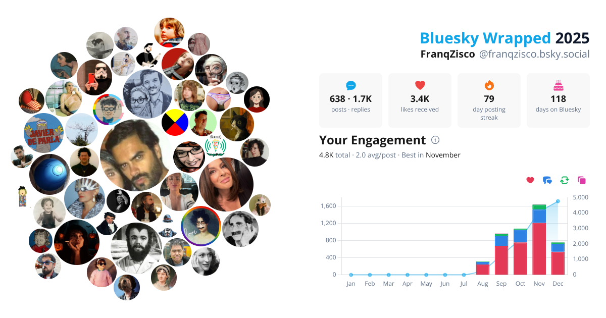 Your Bluesky Wrapped 2025 preview