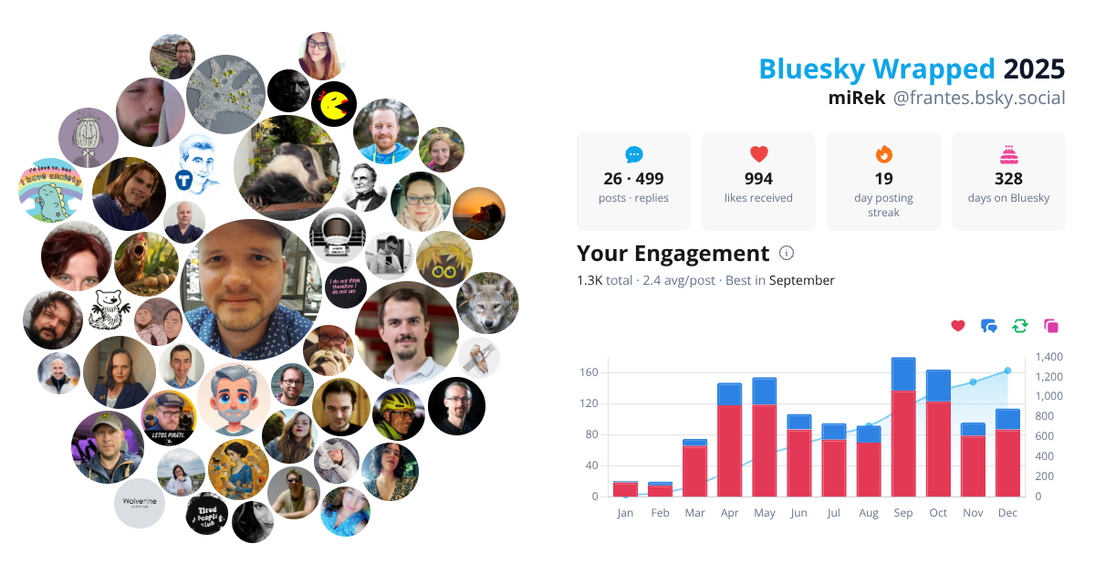 Your Bluesky Wrapped 2025 preview