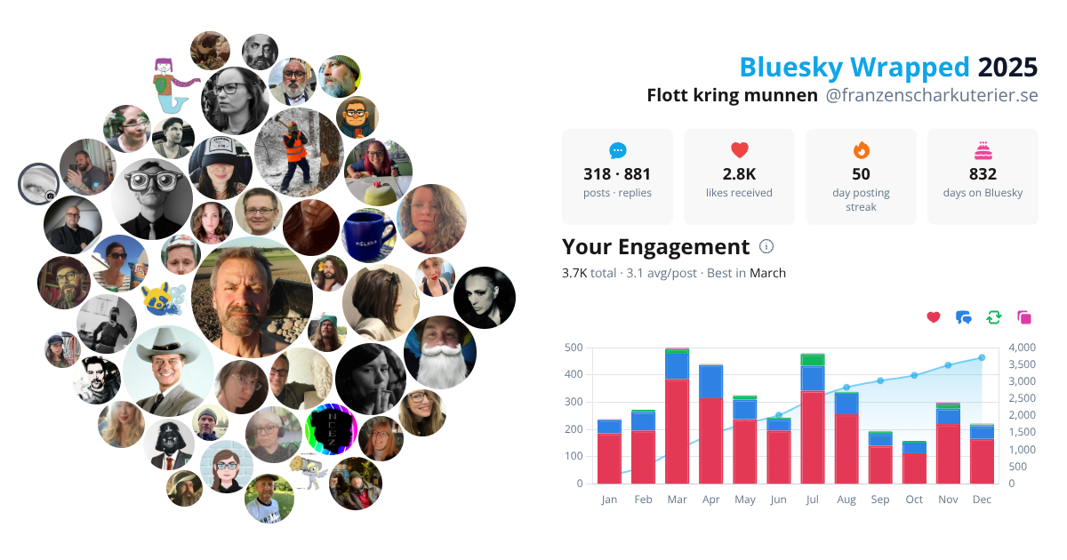Your Bluesky Wrapped 2025 preview