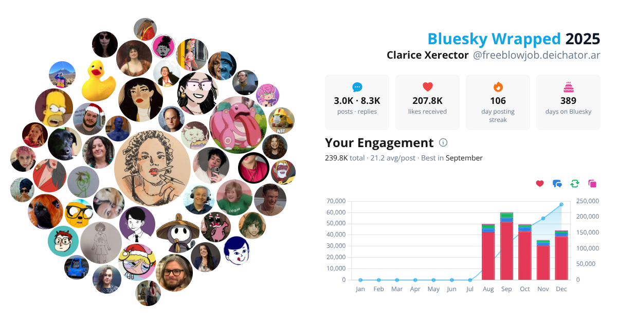 Your Bluesky Wrapped 2025 preview