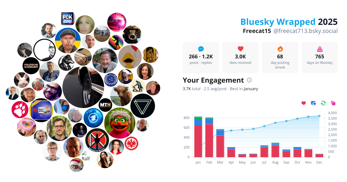 Your Bluesky Wrapped 2025 preview