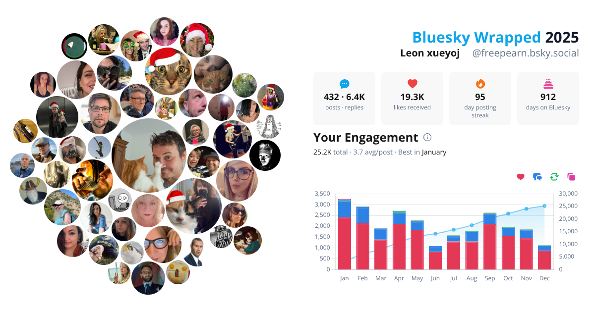 Your Bluesky Wrapped 2025 preview