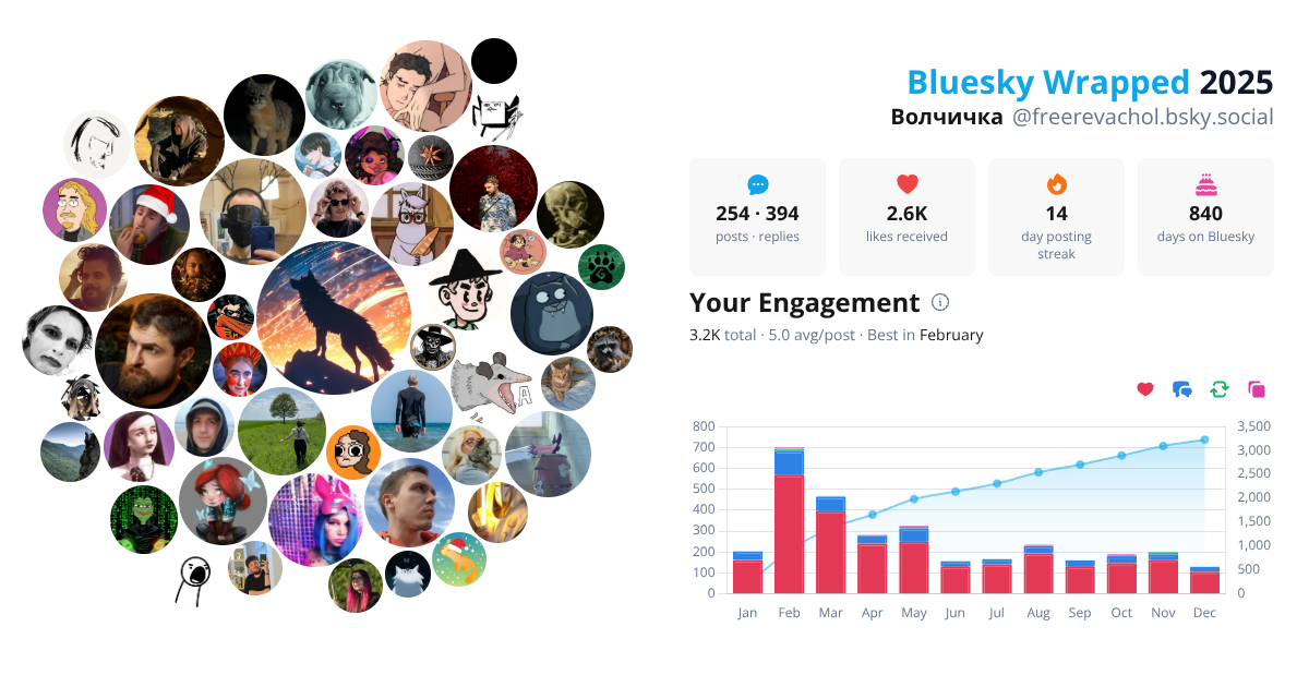 Your Bluesky Wrapped 2025 preview