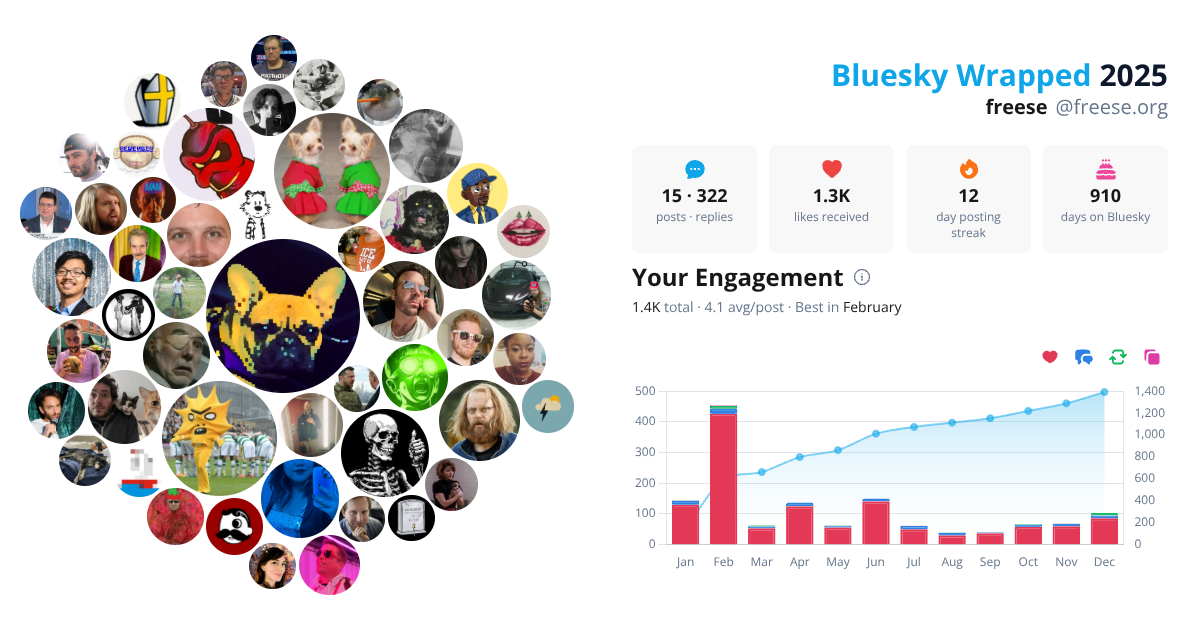 Your Bluesky Wrapped 2025 preview