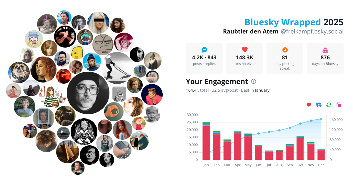 Your Bluesky Wrapped 2025 preview