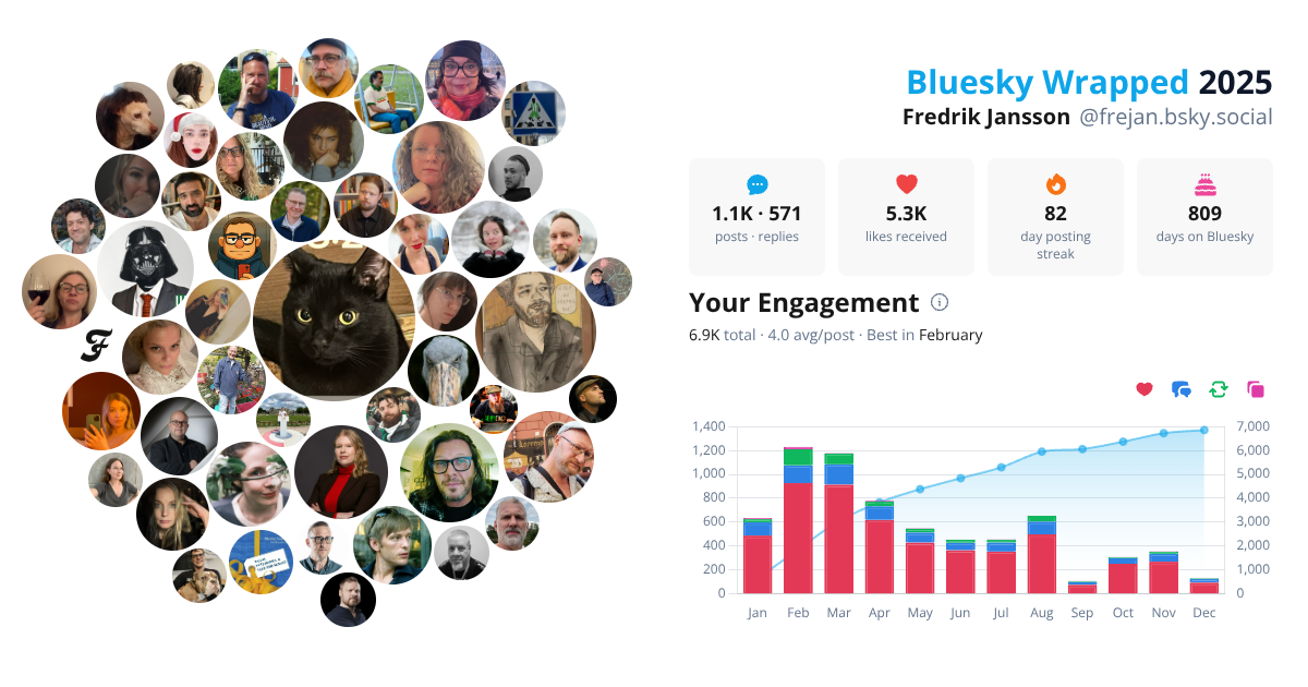Your Bluesky Wrapped 2025 preview