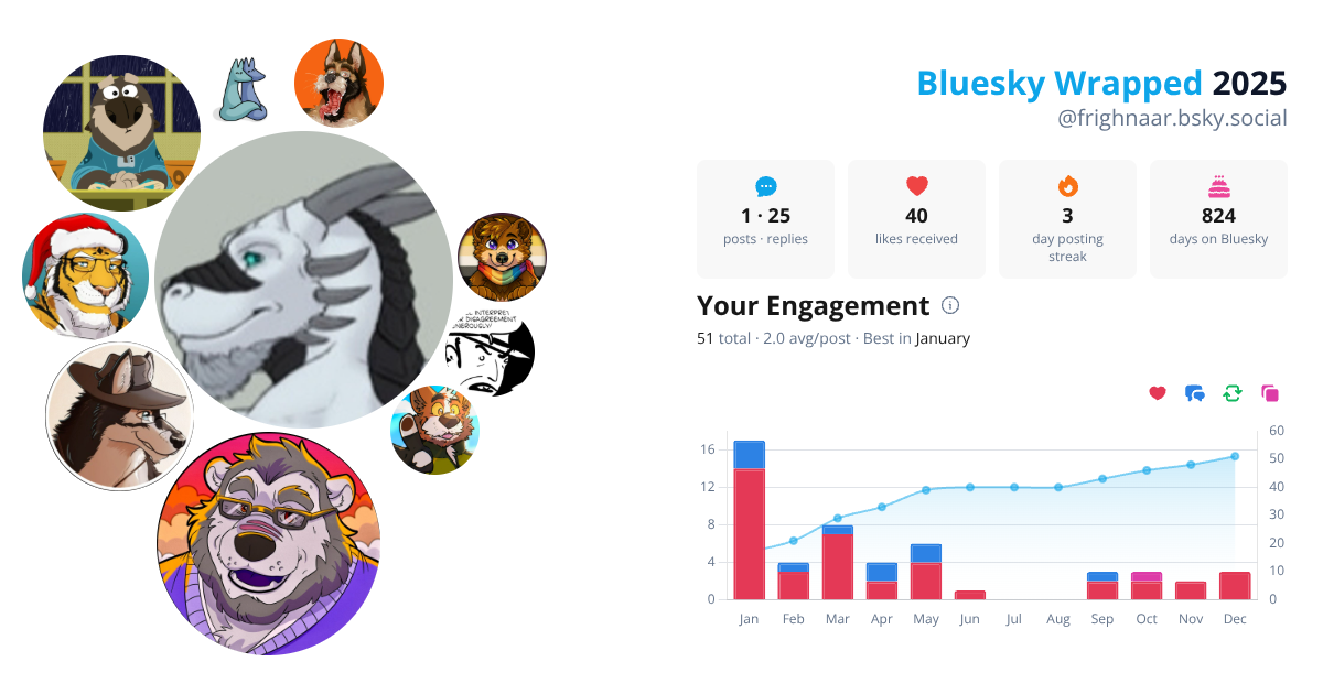 Your Bluesky Wrapped 2025 preview