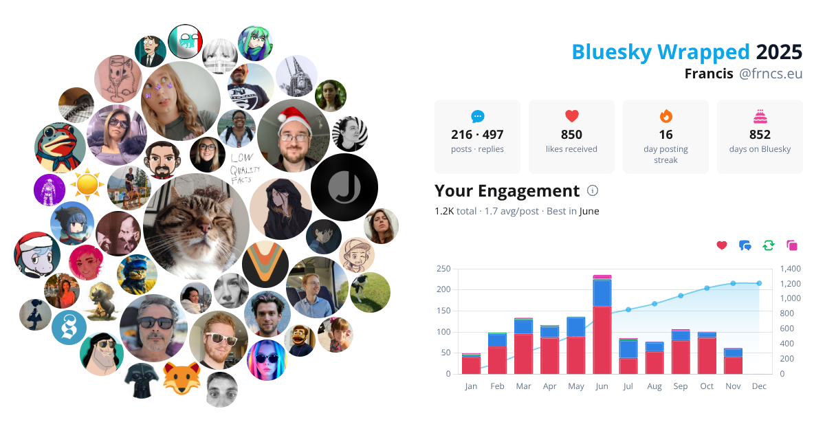 Your Bluesky Wrapped 2025 preview
