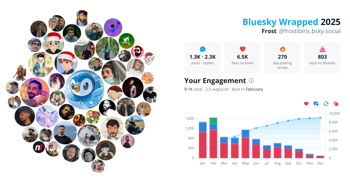 Your Bluesky Wrapped 2025 preview