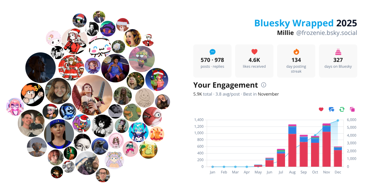 Your Bluesky Wrapped 2025 preview