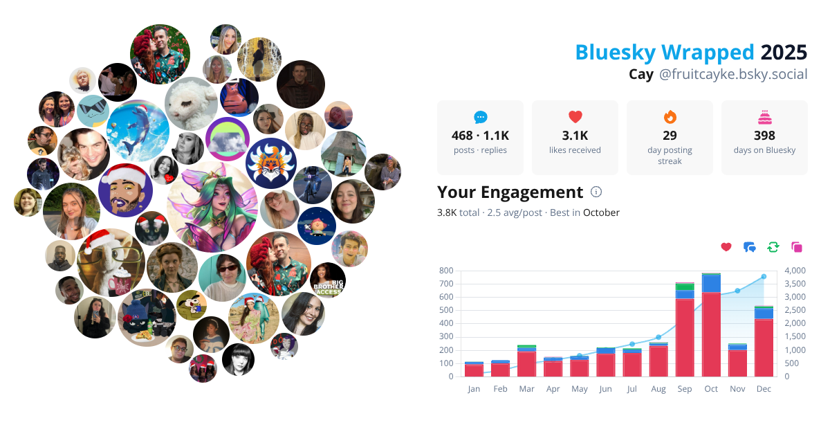 Your Bluesky Wrapped 2025 preview