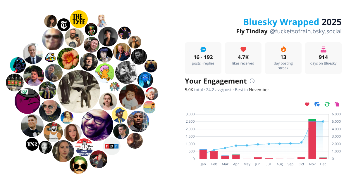 Your Bluesky Wrapped 2025 preview