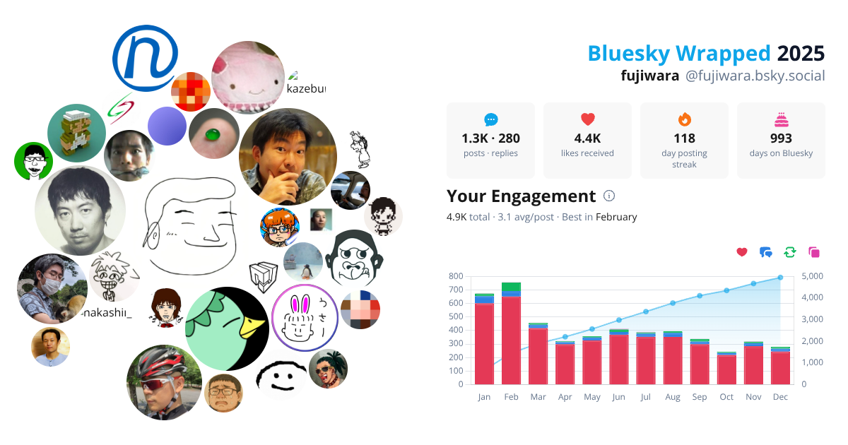 Your Bluesky Wrapped 2025 preview