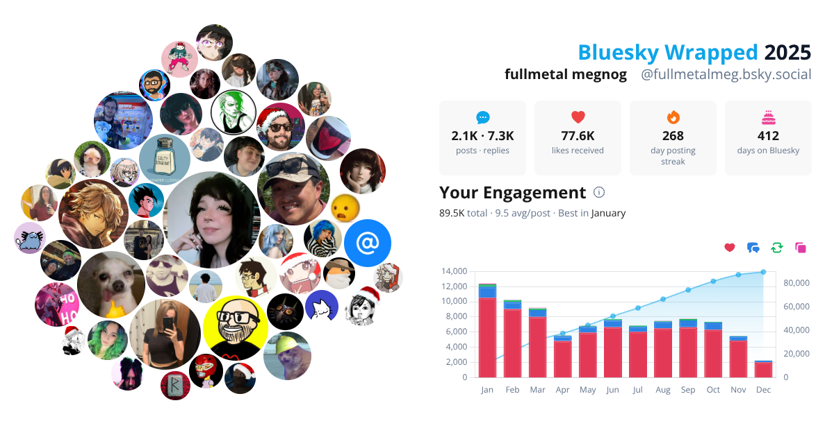 Your Bluesky Wrapped 2025 preview
