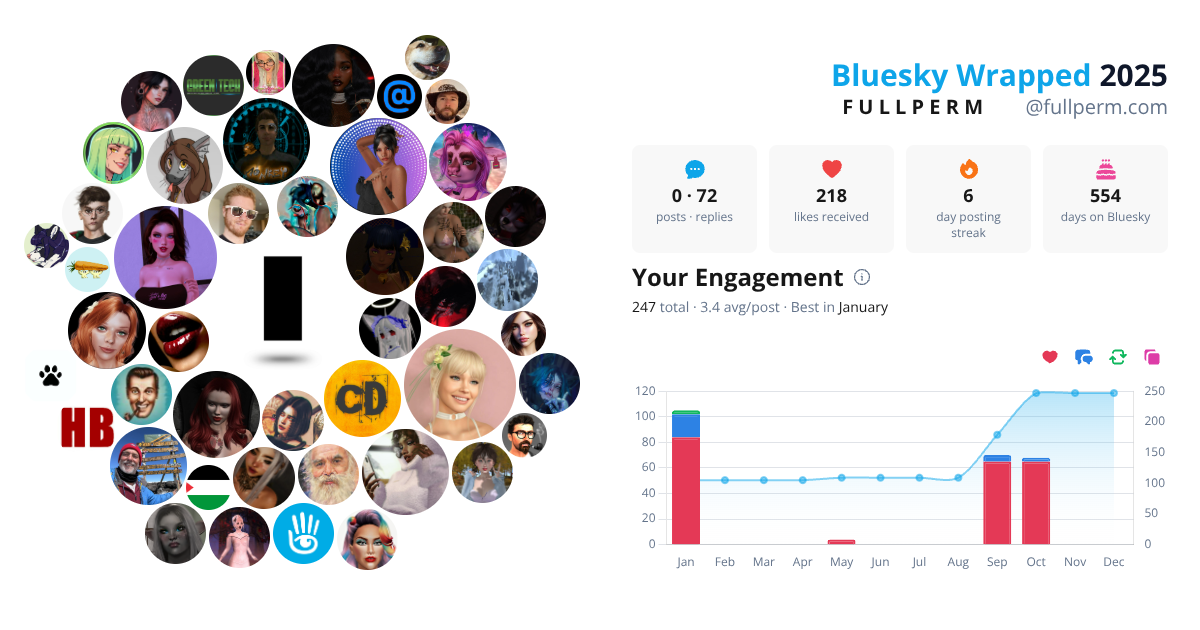 Your Bluesky Wrapped 2025 preview