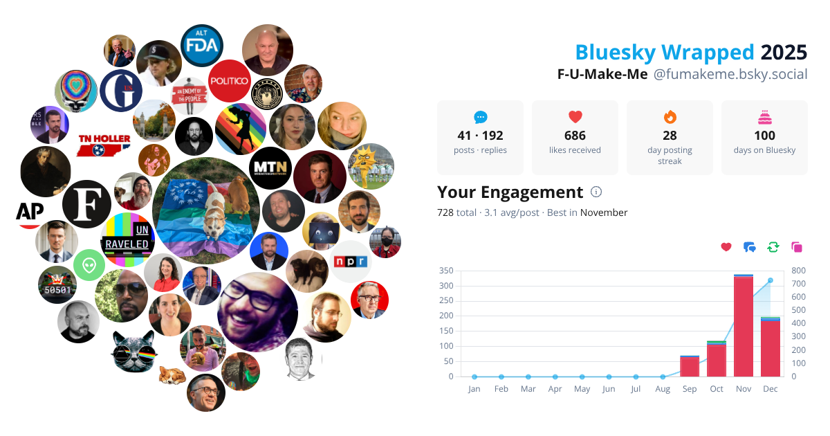 Your Bluesky Wrapped 2025 preview