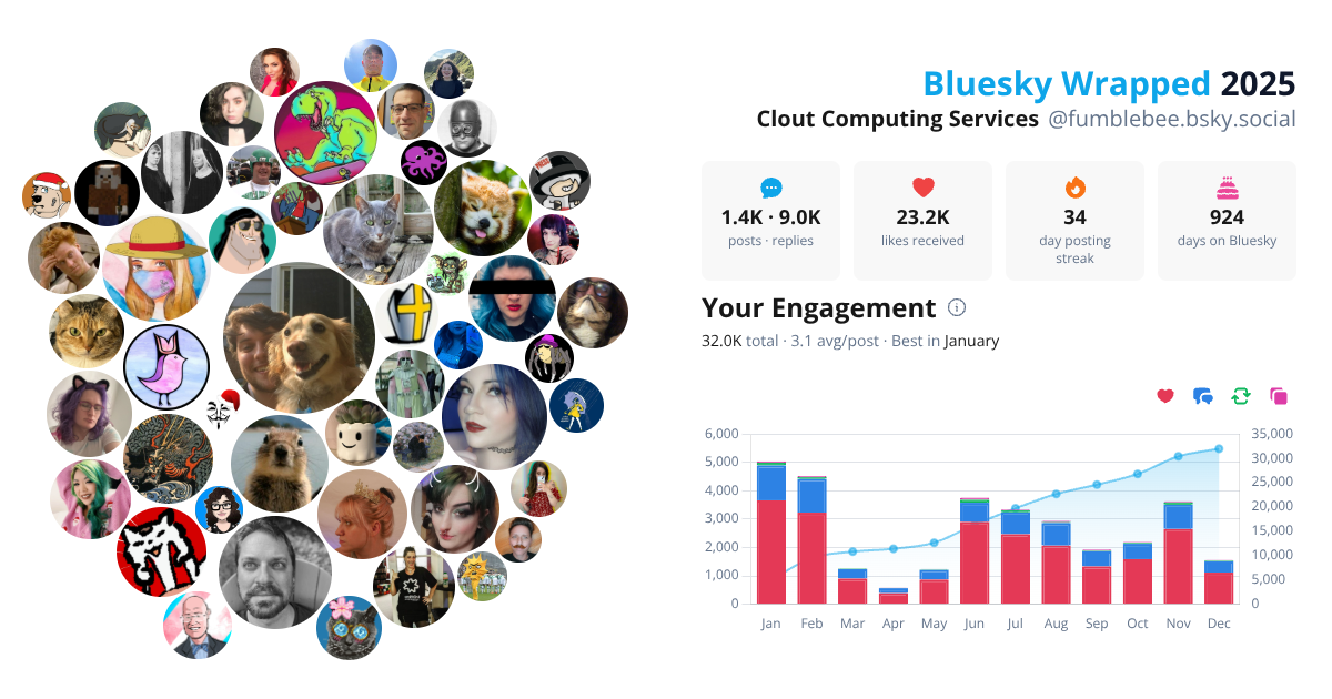 Your Bluesky Wrapped 2025 preview