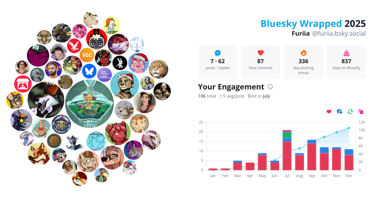 Your Bluesky Wrapped 2025 preview