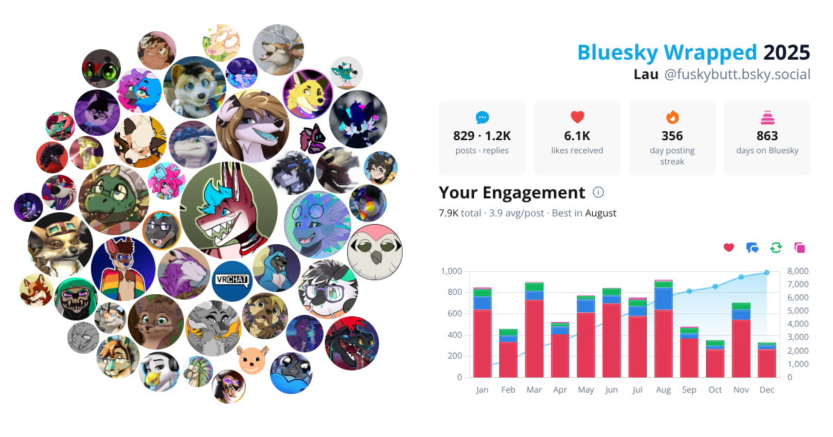 Your Bluesky Wrapped 2025 preview