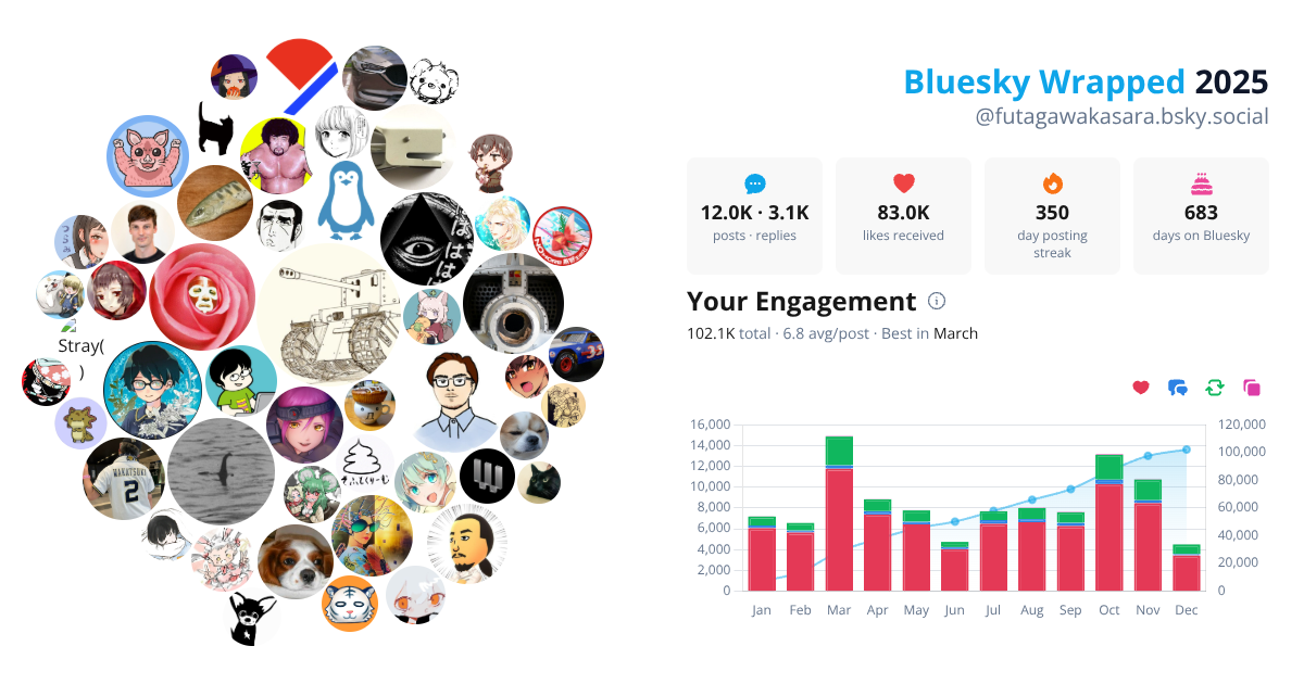 Your Bluesky Wrapped 2025 preview