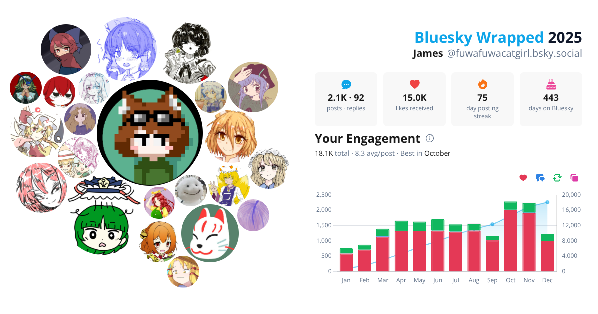 Your Bluesky Wrapped 2025 preview