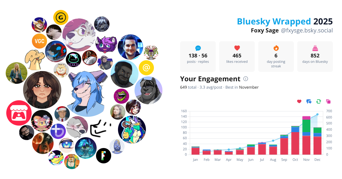 Your Bluesky Wrapped 2025 preview