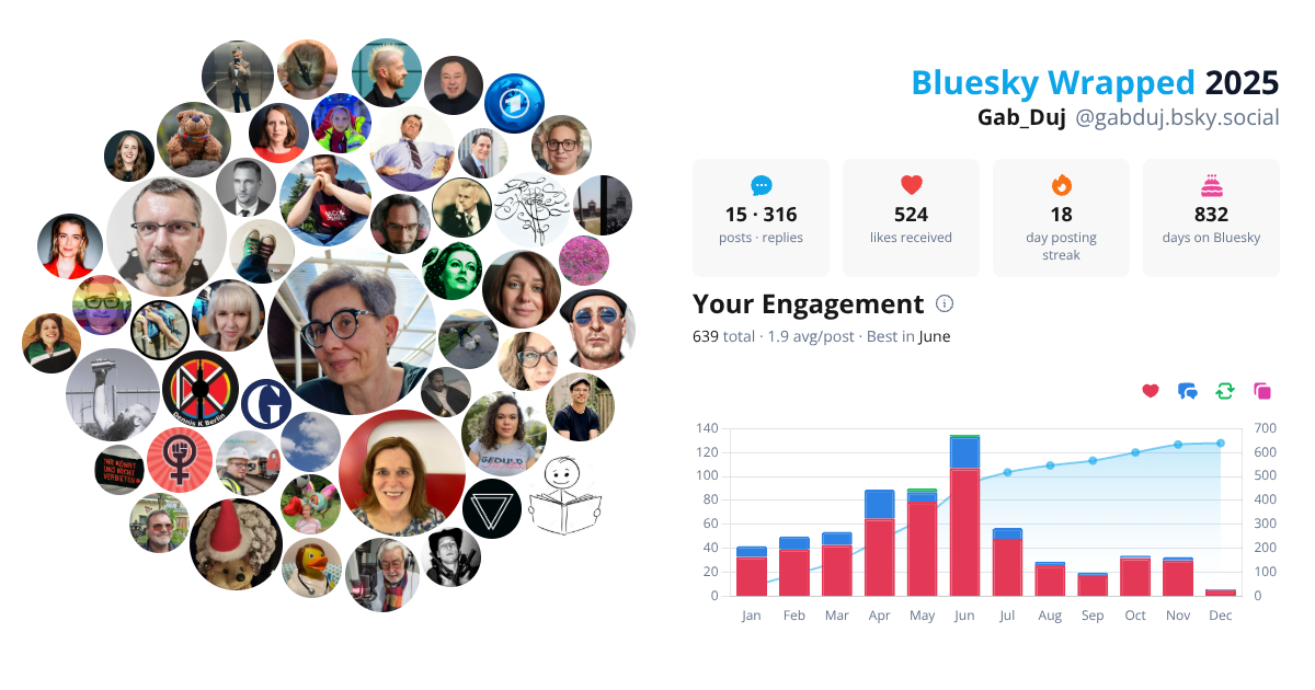 Your Bluesky Wrapped 2025 preview