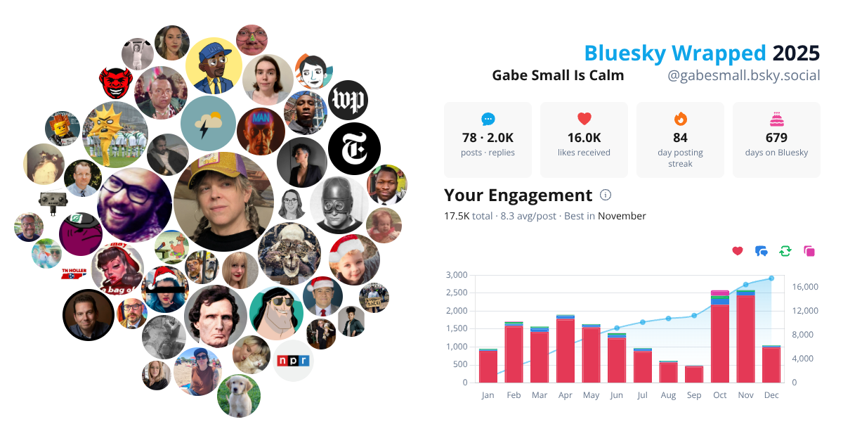Your Bluesky Wrapped 2025 preview
