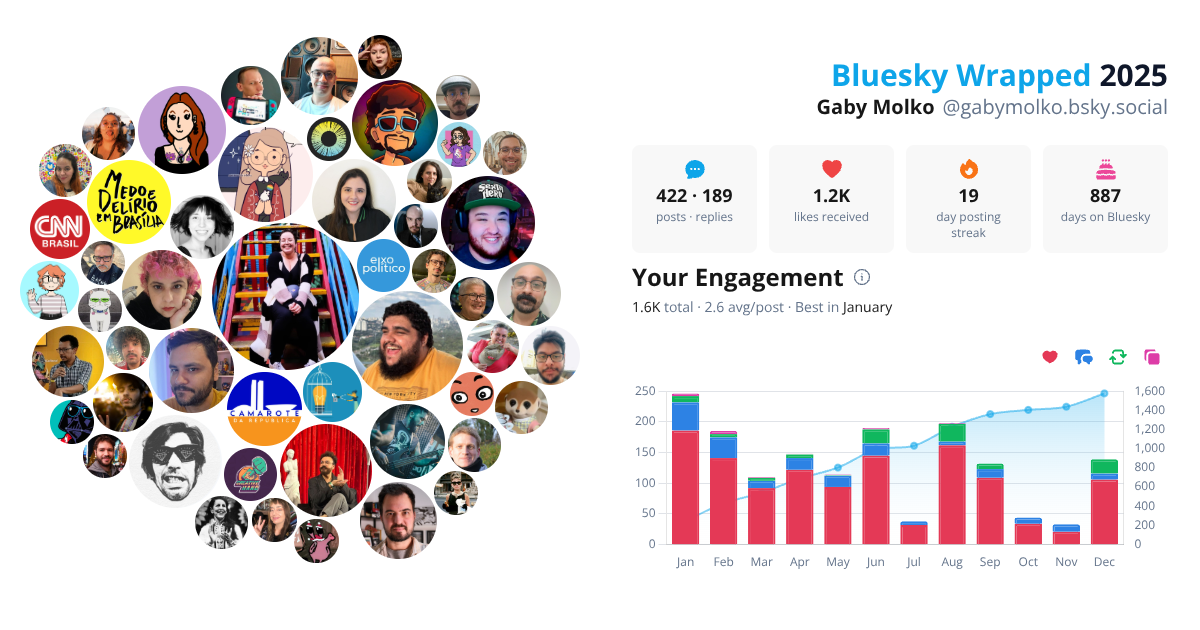 Your Bluesky Wrapped 2025 preview