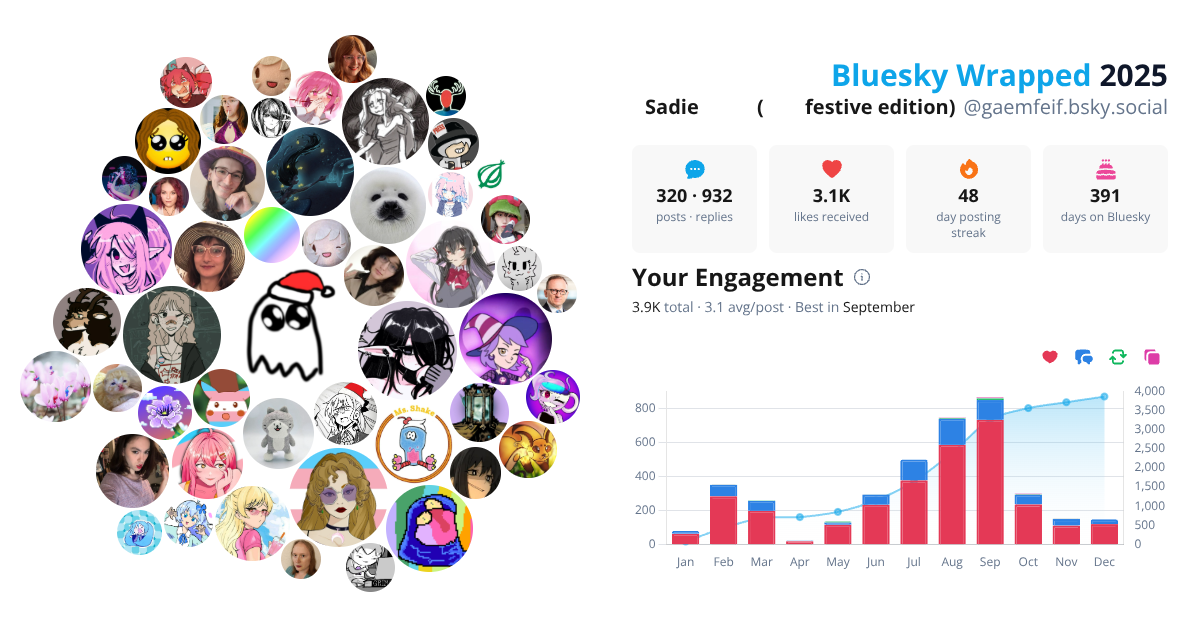 Your Bluesky Wrapped 2025 preview