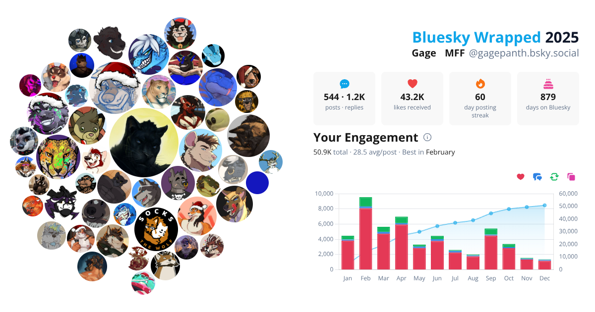 Your Bluesky Wrapped 2025 preview