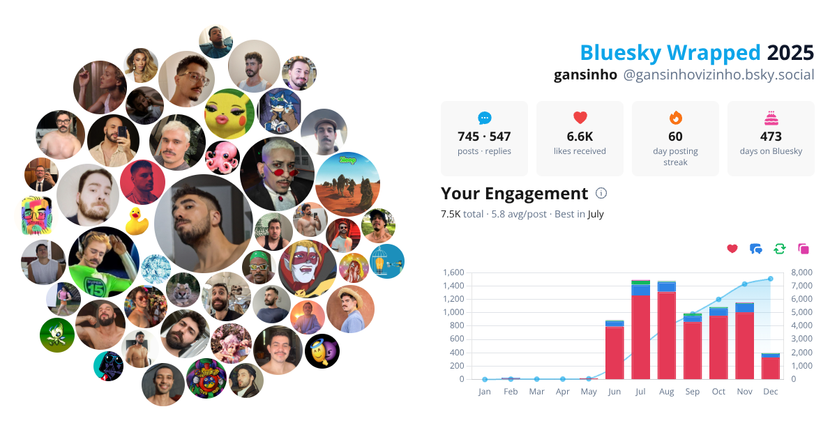 Your Bluesky Wrapped 2025 preview